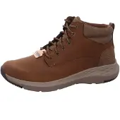 SKECHERS for man. 205175 Brown Relaxed Fit: Parson - Ederic Leather Ankle Boots (40), Beige, Flat, Laces, Casual