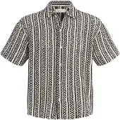 Jack & Jones Jorcotedazur Bellagio Crochetshirt Ss Sn - Black - XL