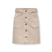 Kids Only Kogamazing Col Skirt Tai Dnm - Beige - 146