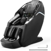 Vevor Dual-Core 4D+3D -kokovartalohierontatuoli, jossa pidennetty SL-rata, syväjooga-venytys, sähköisesti pidennettävä jalkatuki, TFT-näyttö, tekoälyääniohjaus, lämmitys, turvatyynyt, käsinojien sääti