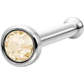 Wildcat Mini Jewelled Nosestud<!--63f70b36ac24f--> - Samppanja, Hopeinen metalli