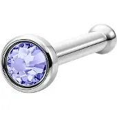 Wildcat Mini Jewelled Nosestud<!--63f70b36ac24f--> - Safiirin sininen, Hopeinen metalli