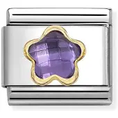 Nomination Composable Classic lila zirkoniakukka 030615/001