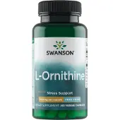 Swanson Health L-Ornitiini Aminohappo, 500 mg - 60 kasviperäistä kapselia