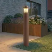 LUCANDE Led pylväsvalaisin Skagena , Ruskea/ruoste, Alumiini, Moderni