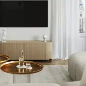 Sollux Pöytävalaisin ORBI , Kerma/meripihka, Olohuone/ruokailutila, Alumiini
