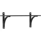Swedese Levi Wall Shelf 90 Cm Small Aluminium / Ash - Seinähyllyt Saarni Black Stained - 20923|AF81