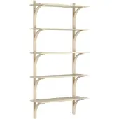 Swedese Levi hylly 5 hyllytasoa Luonnolakattu saarni-alumiini, 90 cm