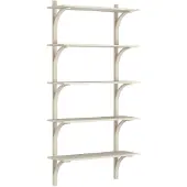 Swedese Levi hylly 5 hyllytasoa Valkopigmentoitu saarni alumiini, 90 cm