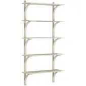 Swedese Levi hylly 5 hyllytasoa Valkopigmentoitua saarnia messinki, 90 cm