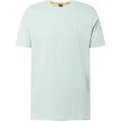 BOSS for man. 50508584 Turquoise applique knitted T-shirt (XS), Casual, Cotton, Short sleeve