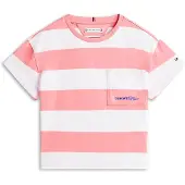 Tommy Hilfiger Stripe Tee Ss - Pink - 176
