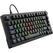 Sharkoon SGK25, 75%, Langallinen, USB, QWERTZ, RGB LED, Musta (4044951041824)