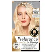 L'Oréal Préférence Le Blonding hiusväri hiusten vaalentamiseen sävy 01 Very very light natural blonde 1 kpl
