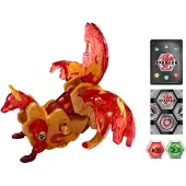 Bakugan Evolutions Dragonoid (punainen) Platinum Series True Metal 2 BakuCores ja hahmokortti lasten lelut pojille 6-vuotiaille ja sit v