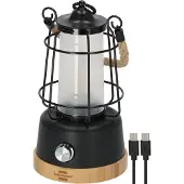 Brennenstuhl CAL 1 AC camping lamp LED power bank with smooth adjustment of brightness and light color 2700–6500 K black wood 350 lm IP44 IK07 (1171800010)