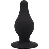 Silexd - Anaalitappi premium silikoni, XS, puristeltava, muotoutuva, imukupilla, eri kokoja, musta