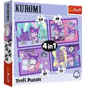 Trefl HELLO KITTY Palapelisetti Kuromi, 4 kpl