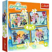Trefl DISNEY ZOOTROPOLIS Palapelisetti, 4 kpl