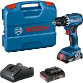 Bosch GSR 18V-45 Professional Akkuporakone, 18V, 2 x 2.0Ah, laturi ja L-Case