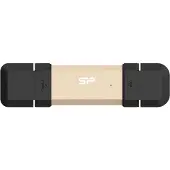 Silicon Power DS72, 500 GB, USB Type-A / USB Type-C, 3.2 Gen 2 (3.1 Gen 2), 1050 MB/s, Suojus, Kulta (SP500GBUC3S72VPG)