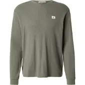 Calvin Klein Jeans Ls Microwaffle Heritage Lbl Tee - Beige - XS
