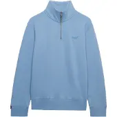 Superdry for man. M2013750A Essential Half sweatshirt blue (S), Casual, Cotton