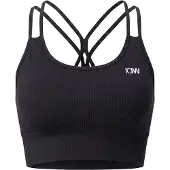 ICANIWILL Ribbed Define Seamless Sports Bra - Black - S
