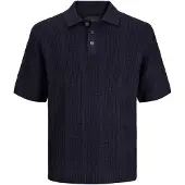 Jack & Jones Jprblawinston Knit Polo Ss Sn - Navy - XL