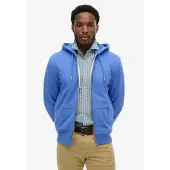 Superdry for man. M2014128E Essential Logo Zip sweatshirt blue (L), Casual, Cotton