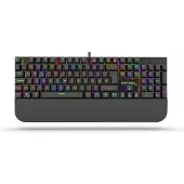 Inca IKG-443, Täysikokoinen (100 %), Langallinen, USB, Mekaaninen, RGB LED, Musta