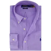 Ralph Lauren Custom Fit Linen Shirt - Purple - L