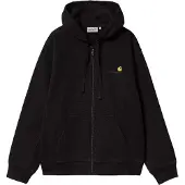 Carhartt WIP American Script Vetoketjullinen Huppari musta, XL