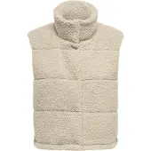 ONLY Onlsandra Teddy Waistcoat Otw Noos - Cream - XS