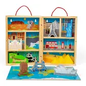 Bigjigs Wooden Travel Playset 10pcs.