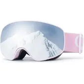 BAB Qunature Pink Children's skiing goggles (medium/large children's version)