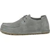 Birkenstock for man. 1030035 Gray Utti Lace Leather Shoes (Regular Fit) (44), Flat, Suede, Laces, Casual, Grey