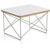 Vitra Eames occasional table ltr -sivupöytä valkoinen laminaatti / ruostumaton teräs