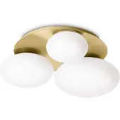 Ideal Lux Design- Ninfea, Messinki/kulta, Olohuone/ruokailutila, Lasi, Design, kattoplafondi