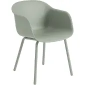 Muuto Fiber Outdoor Tuoli käsinojalla Dusty Green