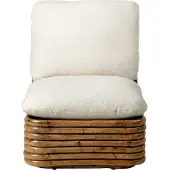 Gubi Bohemian 72 Lounge-tuoli - Nojatuolit Tekstiili Dedar Lupo Bouclé 007 - 10105750