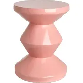 Pols Potten Zig Zag Jakkara Vaaleanpunainen - Sivupöydät & Apupöydät Puu Light Pink - 510-070-074