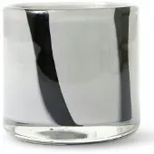 Jakobsdals Luci Kynttilänjalka 8 Cm / Harmaa - Kynttilälyhdyt Lasi Musta - N812475-90