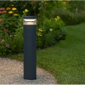 Ideal Lux Led pylväsvalaisin Boeing, Alumiini/harmaa/sinkki, Metalli
