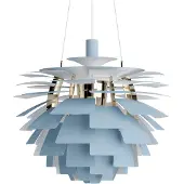Louis Poulsen PH Artichoke -kattolamppu Ø60 cm Dusty blue-brass metallised