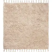 Ferm Living Amass long pile -matto 140 x 140 cm Off-white
