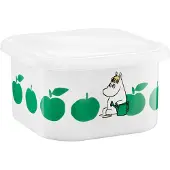 Muurla Mumin emalipurkki kannella 1,5 L Joyfull Apples vihreä
