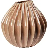 Broste Copenhagen Wide Vase M - Brown - H25CM