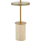 UMAGE Design-pöytävalaisin Asteria MOVE MINI, himmennettävä, Messinki/kulta, Olohuone/ruokailutila, Kivi, Design