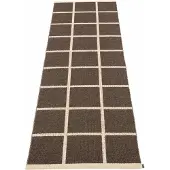 Pappelina , Kudottu Matto Criss Dark Brown 70x225 cm